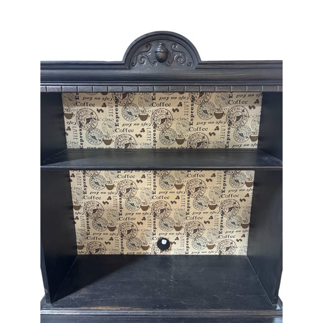 Black Coffee Bar Upcycled Cabinet For Sale - Image 8 of 11