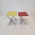 Very cute set of 2 coffee or side tables, fabricated by Pilastro in the 60's. Stylish because of its sleek sloping legs...
