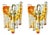 Vintage Glass Wall Lights from JT Kalmar, 1970s, Set of 2 For Sale
