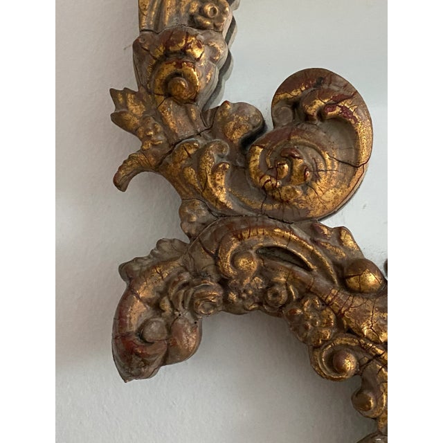 1920s Louis XV Original Patina Dark Gold French Rococo Boudoir Mirror, Paris For Sale In Philadelphia - Image 6 of 13