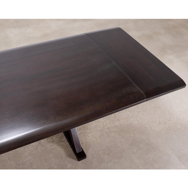 Christian Liaigre Style Ebony Oak Courier Dining Table 9.5 Ft For Sale - Image 11 of 18