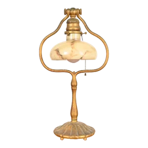 Tiffany Studios New York Gilt Bronze Harp Desk Lamp, Circa 1910