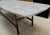 1980s White Marble Surfboard Style With Metal Base Coffee Table For Sale - Image 4 of 7