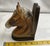 Bronze Vintage MCM Horse Ceramic Horse HeadBookends-pair For Sale - Image 8 of 9