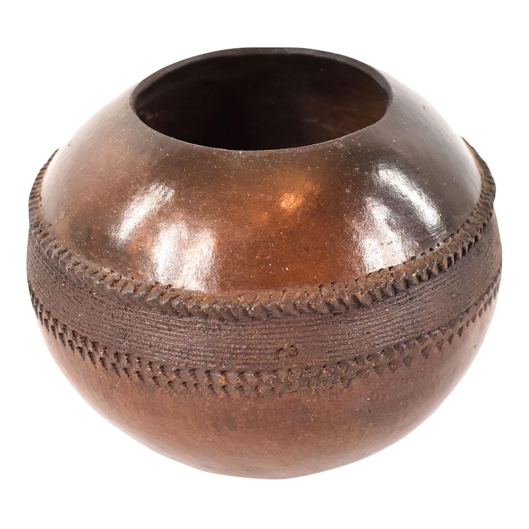 Contemporary South African Clay Pot Chairish