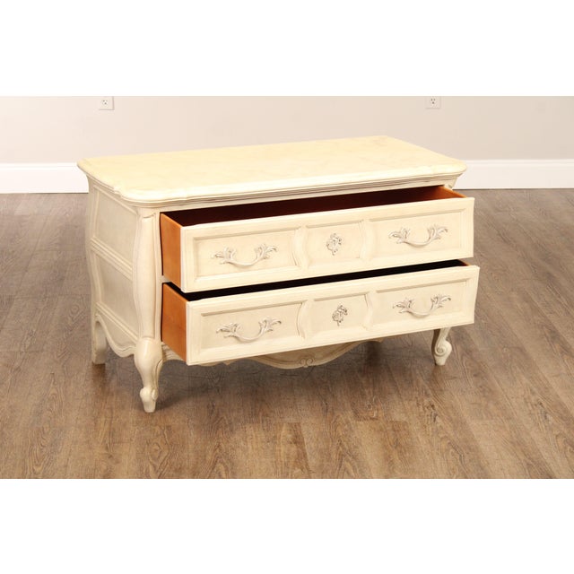 Mid 20th Century Union National French Provincial Style Pair of Painted Commodes For Sale - Image 5 of 18