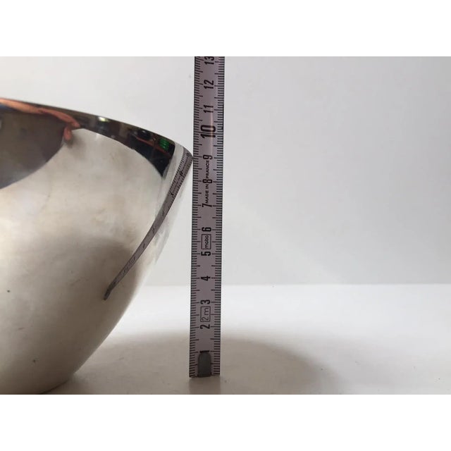 1950s Modernist Conical Bowl in Silver Plate & Enamel by DGS, 1950s For Sale - Image 5 of 6