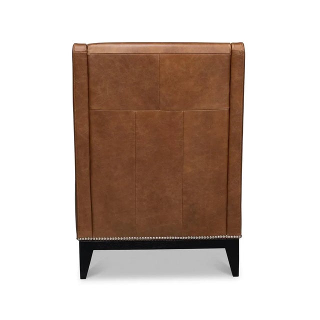 2020s Contemporary Leather Accent Chair For Sale - Image 5 of 12