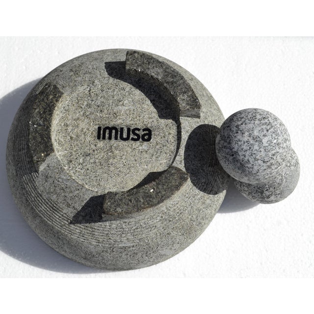 Vintage Ancient Art Granite Molcajete Spice Grinder 8-Inch Usa Imusa For Sale - Image 12 of 14