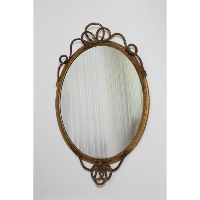 Oval Trimmings and Pompoms Mirror For Sale - Image 3 of 6