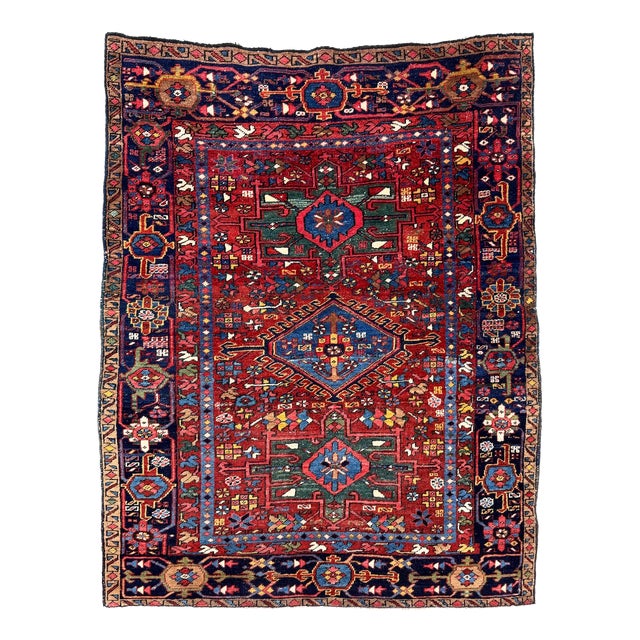 Antique Heriz Rug, 1890s For Sale