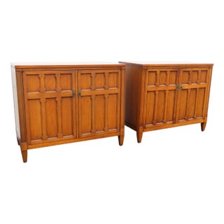 Drexel Mid Century Modern Buffets Servers a Pair 6390 For Sale