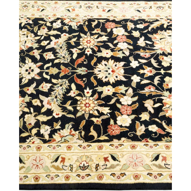 Solo Rugs Mogul, One-of-a-Kind Hand-Knotted Area Rug in Black, 3' 2" x 5' 4" For Sale - Image 4 of 8