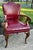 1940s Vtg. Carved Wood English Regency Style Library Chair For Sale - Image 5 of 12