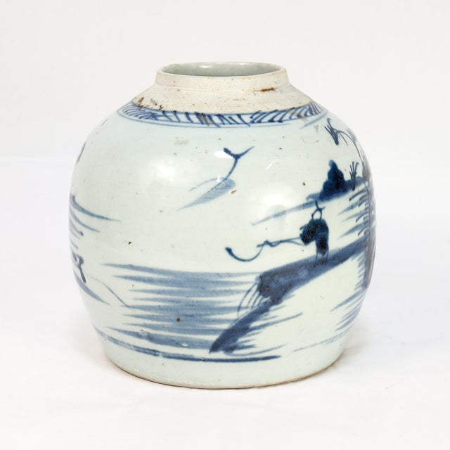 19th Century Antique Chinese Export Porcelain Ginger Jar For Sale - Image 5 of 12