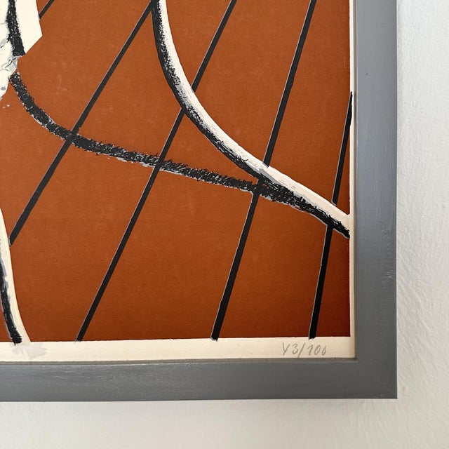 Postmodern Color Composition, Lithograph, 1981, Framed For Sale - Image 7 of 8