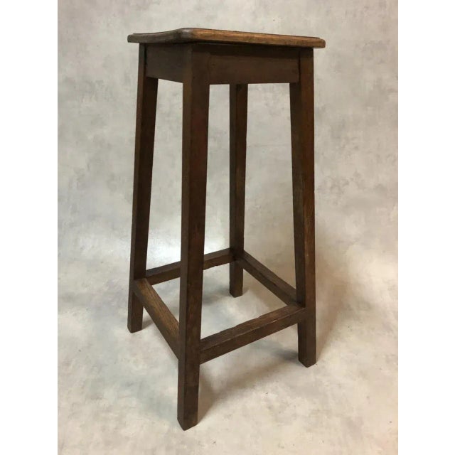 Antique Artist Oak Stool For Sale - Image 5 of 8