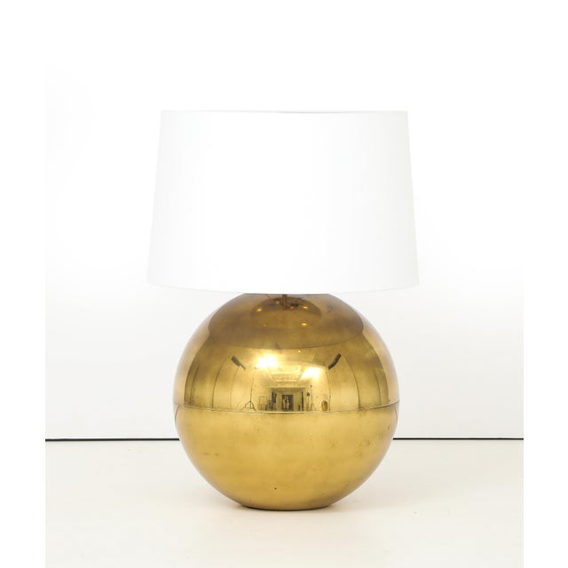 Metal Karl Springer Orb Brass Large and Small Table Lamps For Sale - Image 7 of 18