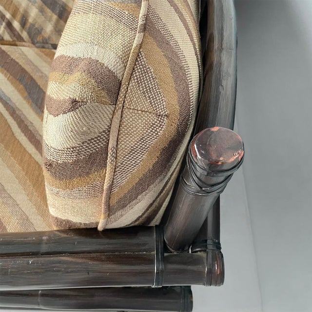 Wood American Modern Sofa by Lyda Levi for McGuire Company, 1970s For Sale - Image 7 of 18