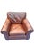 Traditional Vintage Restoration Hardware Style Leather Chair and Ottoman Set For Sale - Image 3 of 9