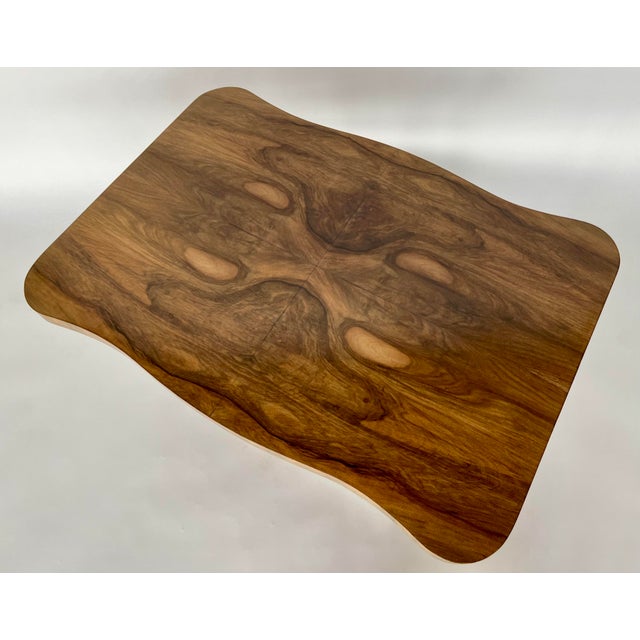 Mid 20th Century Organic Edge Art Deco Wood Side Table For Sale In Denver - Image 6 of 9