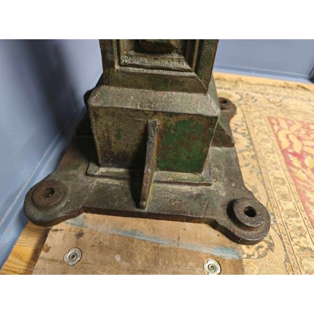 Large Cast Iron Pedestal with Cast Iron Machine Leg, 1890s, Set of 2 For Sale - Image 10 of 18