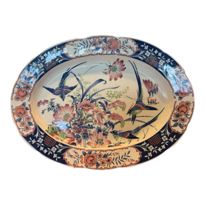 Vintage Japanese Bird of Paradise Imari Style Serving Platter