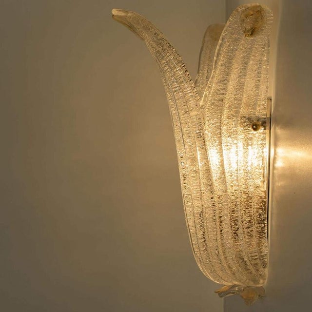 Murano Glass Wall Sconce in the style of Barovier & Toso, Italy, 1970s For Sale - Image 11 of 15