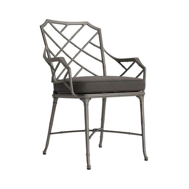 Brown Jordan Calcutta Arm Chair, Mica frame with Fusion Charcoal fabric For Sale - Image 12 of 12