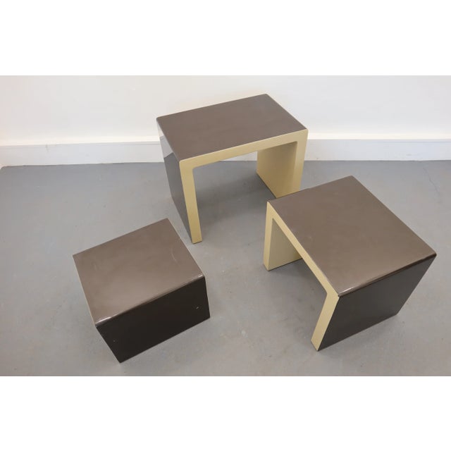 German Nesting Tables by Christian Koban for DOM, 1970s, Set of 3 For Sale - Image 4 of 14