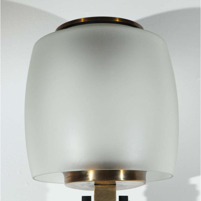 Italian 1960s Vintage Brass & Glass Arredoluce Wall Sconce For Sale - Image 3 of 9