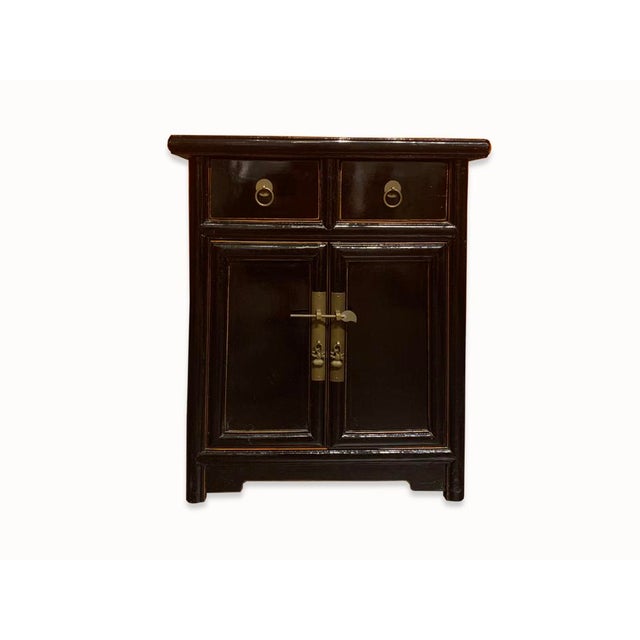 Contemporary Asian Style Black End Table Chairish