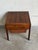 Rosewood Sewing Table Side End Nightstand With Drawer and Rolling Wheels Denmark 1960s For Sale - Image 4 of 9