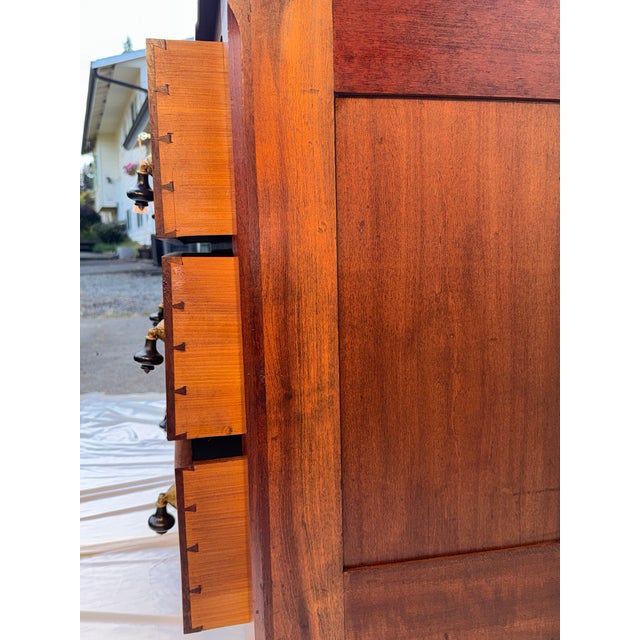19th-Century Victorian Eastlake Walnut & Burl Dresser With Original Finish & Hardware For Sale - Image 14 of 18