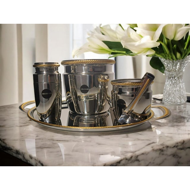 Alessi Alessi Mercurio Barware Set in Stainless Steel, 1970s, Set of 5 For Sale - Image 4 of 11