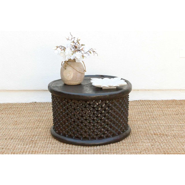Wood Original 32"dm Bamileke Spider Coffee Table For Sale - Image 7 of 7