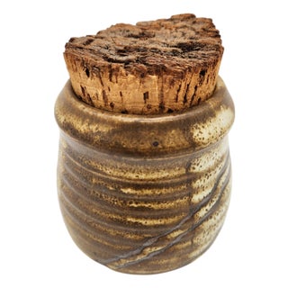 Mid 20th Century Studio Pottery Corked Pot (Short) For Sale