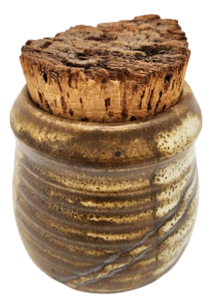 Mid 20th Century Studio Pottery Corked Pot (Short)