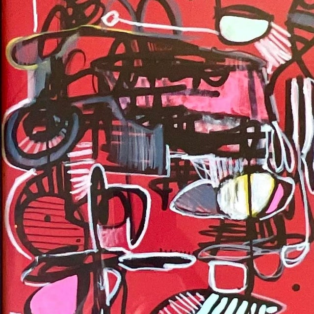 Vintage Abstract Signed Original Oil on Paper For Sale - Image 13 of 13