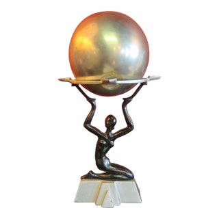 Seville Studio Art Deco Style Woman W/Globe For Sale
