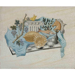 Unknown, Marine Still Life, Mid-20th Century, Mixed Tempera and Watercolor For Sale