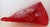 Large Festive Hand-Blown Crimson Red and White Speckled Art Glass Conch Shell Centerpiece For Sale In San Diego - Image 6 of 15