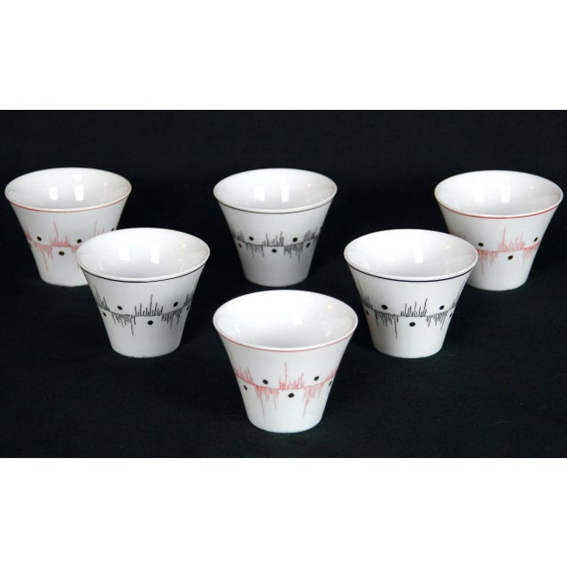 Modern White Porcelain Cup, Signed - Set of 6, 1970s France For Sale - Image 3 of 6