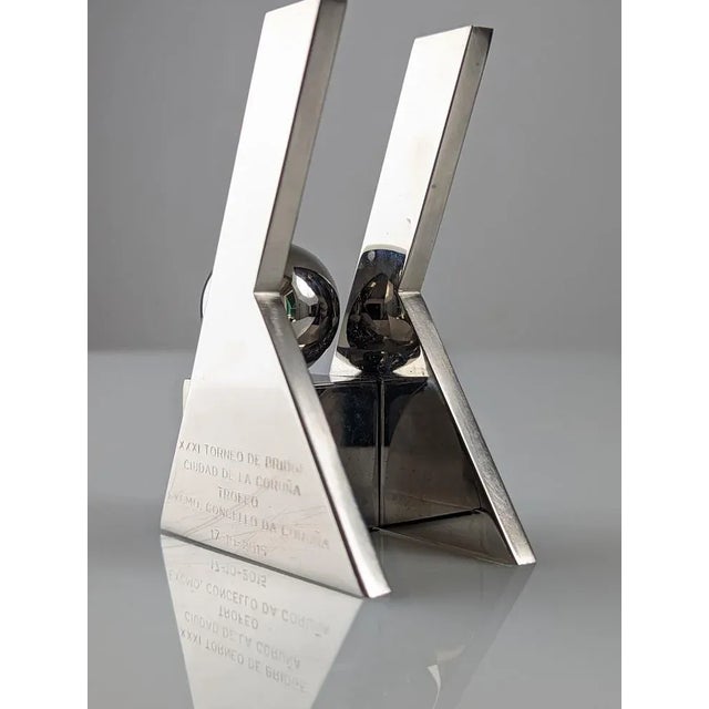 Damian Garrido Trofeo, Bridge Sculpture, 2000s, Metal & Nickel For Sale - Image 3 of 5