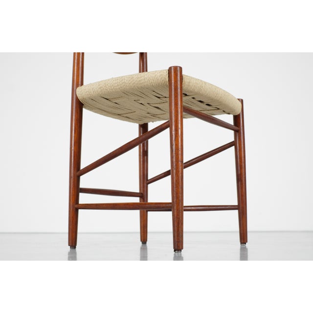 Wood Chair 316 attributed to Peter Hvidt & Mölgaard Nielsen for Søborg Møbelfabrik., 1950s For Sale - Image 7 of 16