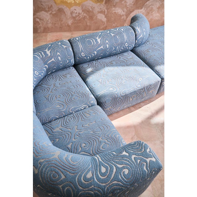 Mid-Century Modern 1970s Modified Serpentine Sectional For Sale - Image 3 of 8