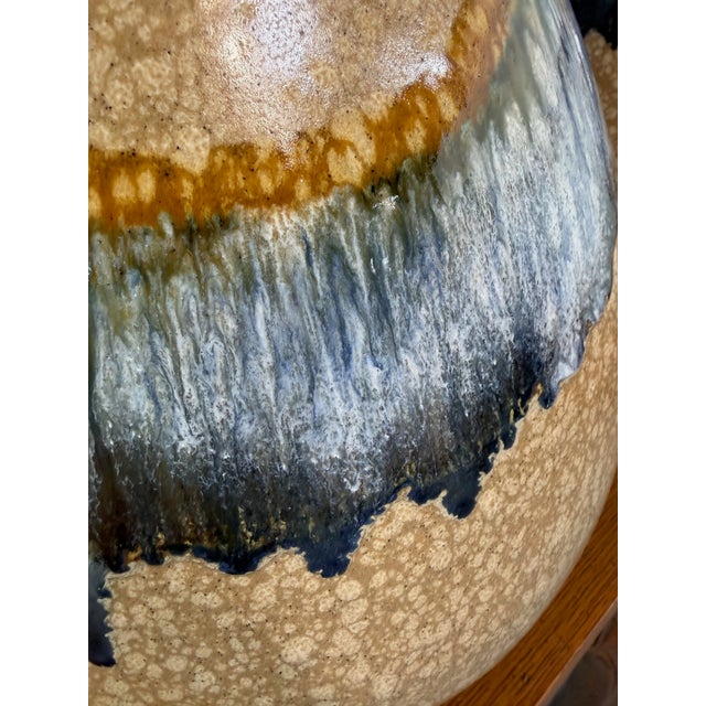 1970s Sunset Cosco Drip Glaze Ceramic Table Lamps in Earth Tones - a Pair For Sale - Image 10 of 13