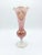 Mid-Century Modern Vintage Italian Pink Opaline Glass Cameo Trumpet Vase, 1960s For Sale - Image 3 of 3