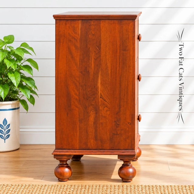 2000 - 2009 Lexington Furniture Bob Timberlake Collection "Caroline" Cherry Bachelor Chest | Style #: 833-221 | Vintage For Sale - Image 5 of 13