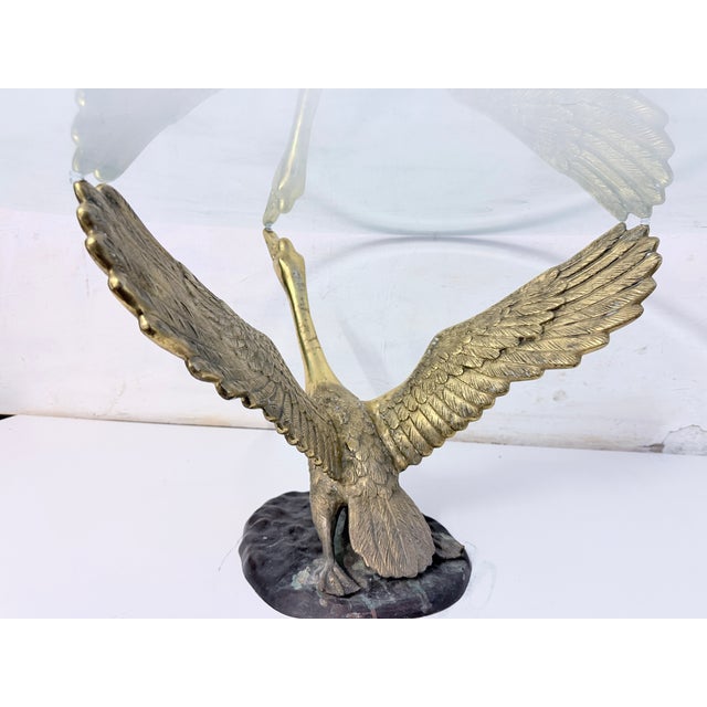 Hollywood Regency Swan Metal Coffee Table, 1960s For Sale - Image 9 of 11